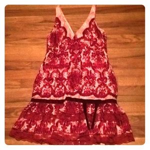 Beautiful pink and burgundy dress size 10
